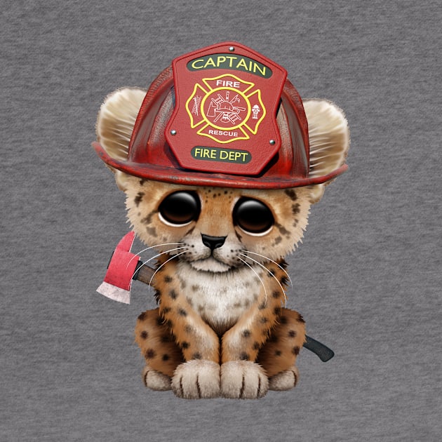 Cute Leopard Cub Firefighter by jeffbartels